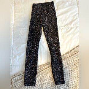 lululemon athletica Black Floral Print Leggings